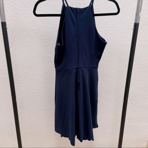 Navy halter neck dress - Picture 2 of 5